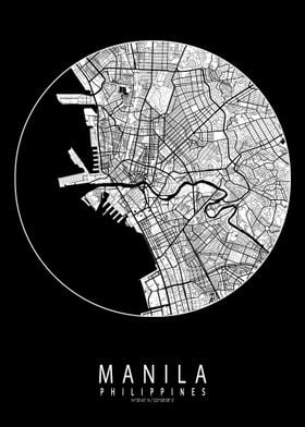 Manila City Map Full Moon