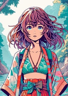 Anime Japanese Girl Nature