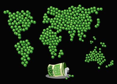 World Peas Map Posters