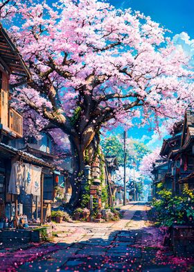 The ancient Sakura tree