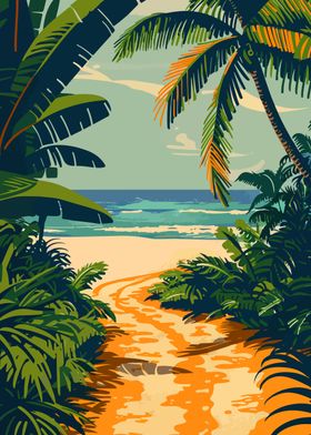 Tropical Beach Path