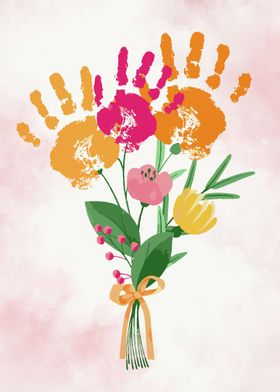 Floral Handprint Mother