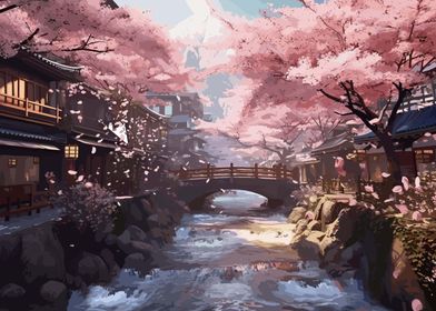 Japanese landscape paintin