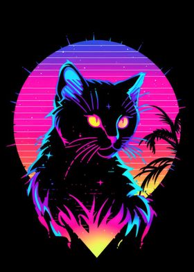 Cat Animal Neon Pet Friend