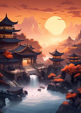 Pagoda Japan Landscape