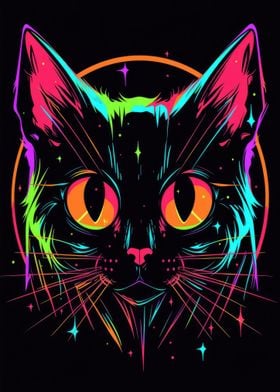 Cat Animal Neon Pet Friend