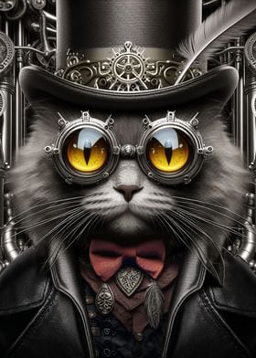 Elegant Cat Steampunk