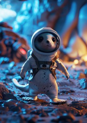 Cute Otter Space Astronaut