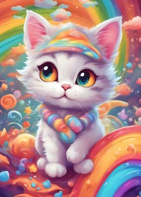 Colorful Cute Cat