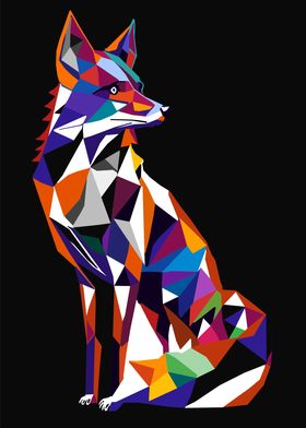 Fox animals wpap pop art