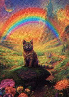 Rainbow And Cat