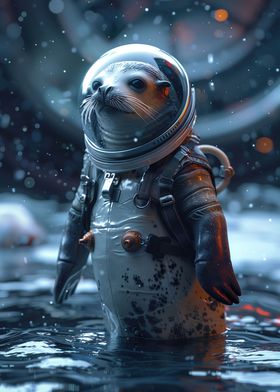 Cute Seal Astronaut