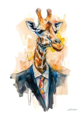 Giraffe Painting Portrait
