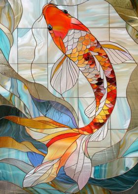 Koi Fish Gold Decor