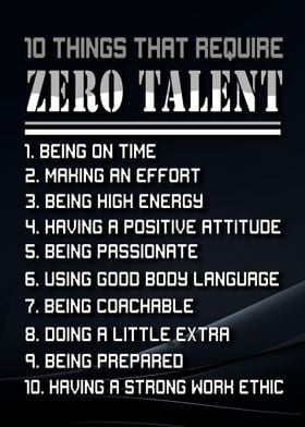 Zero Talent Motivational 