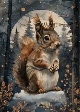 Whimsical Squirrel Artwork