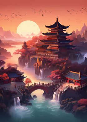 Pagoda Japan Landscape