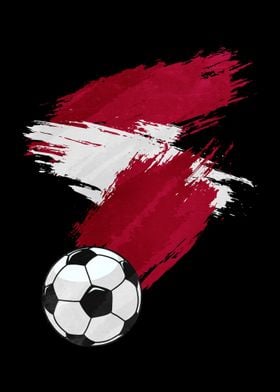 Latvia Flag Soccer