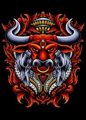 red bull devil art