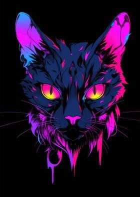 Cat Animal Neon Pet Friend