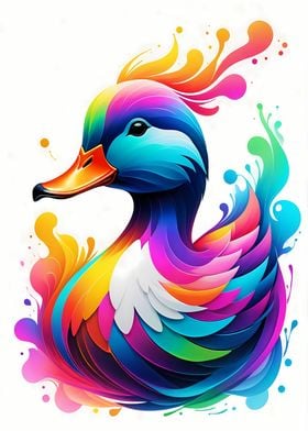 Geometric Color Duck