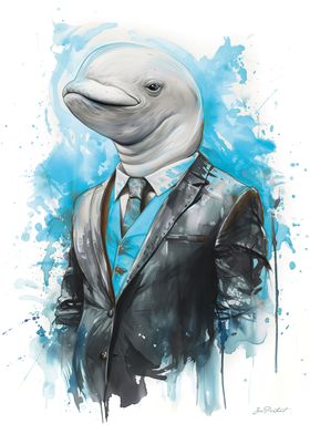 Beluga Whale Portrait