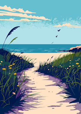 Beach Path Minimalist