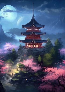 Pagoda Japan Landscape