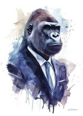 Gorilla Painting Portrait