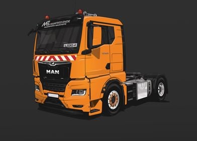 MAN TGX 18 470 Orange