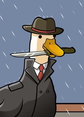 Funny Duck Cute Meme Rain