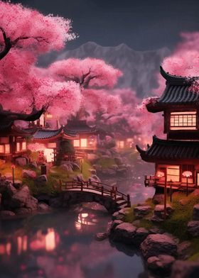 Japanese Landscape Sakura