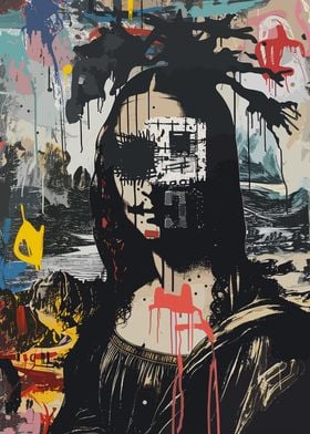 Mona Lisa Basquiat Style 