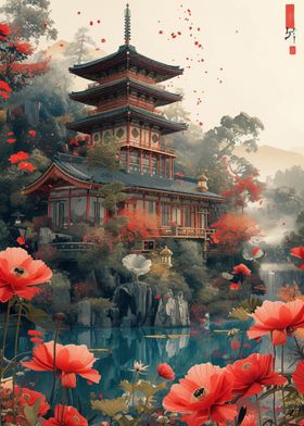 Pagoda Japan Landscape