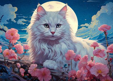 cat and flower moon