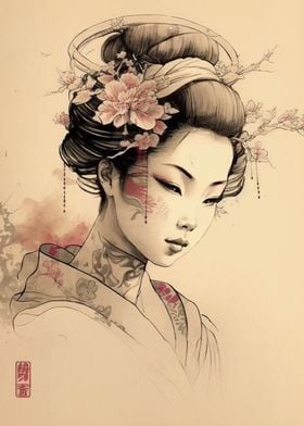 Geisha Japanese Warrior