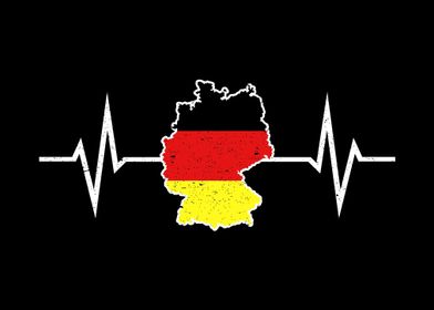 Germany Heartbeat Outline