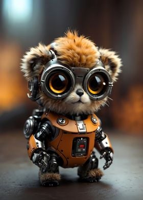 Cat in a futuristic armor