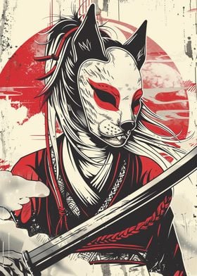 Samurai Girl Japan Art