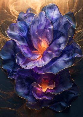Purple and Gold Flower