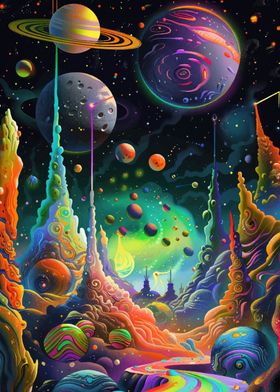 Psychedelic Space Nature