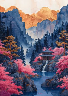 Pagoda Japan Landscape