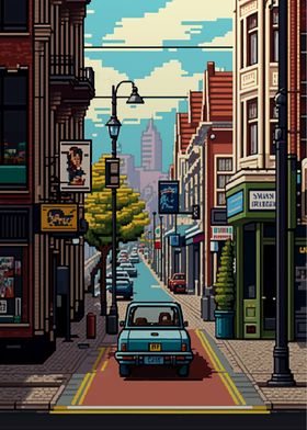 Enschede City Pixel Art