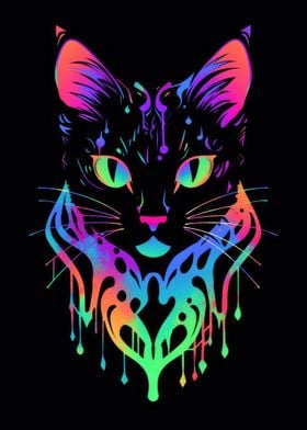 Cat Animal Neon Pet Friend