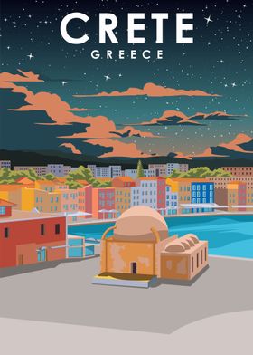 Crete Greece Travel Art