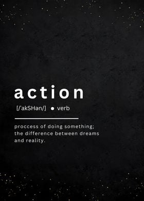 ACTION DEFINITION POSTER