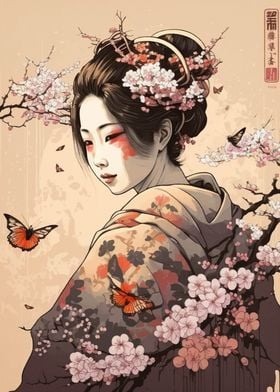 Geisha Japanese Warrior