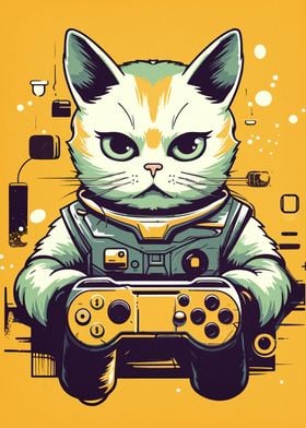 Cat Gamer Gaming