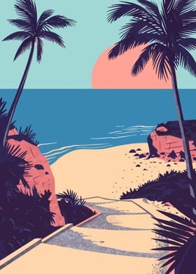 Tropical Beach Path