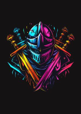 Neon Knight Sign medieval